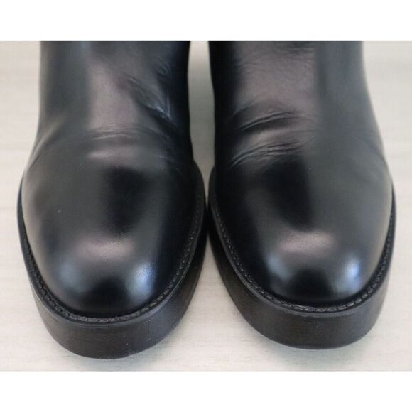 Zara 2052/612/040 Women's Sz 41 US 10 Black Leather Knee High Riding Boots - Picture 5 of 12